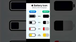 ios26 vs ios27 battery icon comparison#smartphone #public #tech #techt #apple #edit
