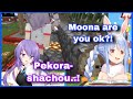 Pekora looked for Moona after hearing that Moona is dying