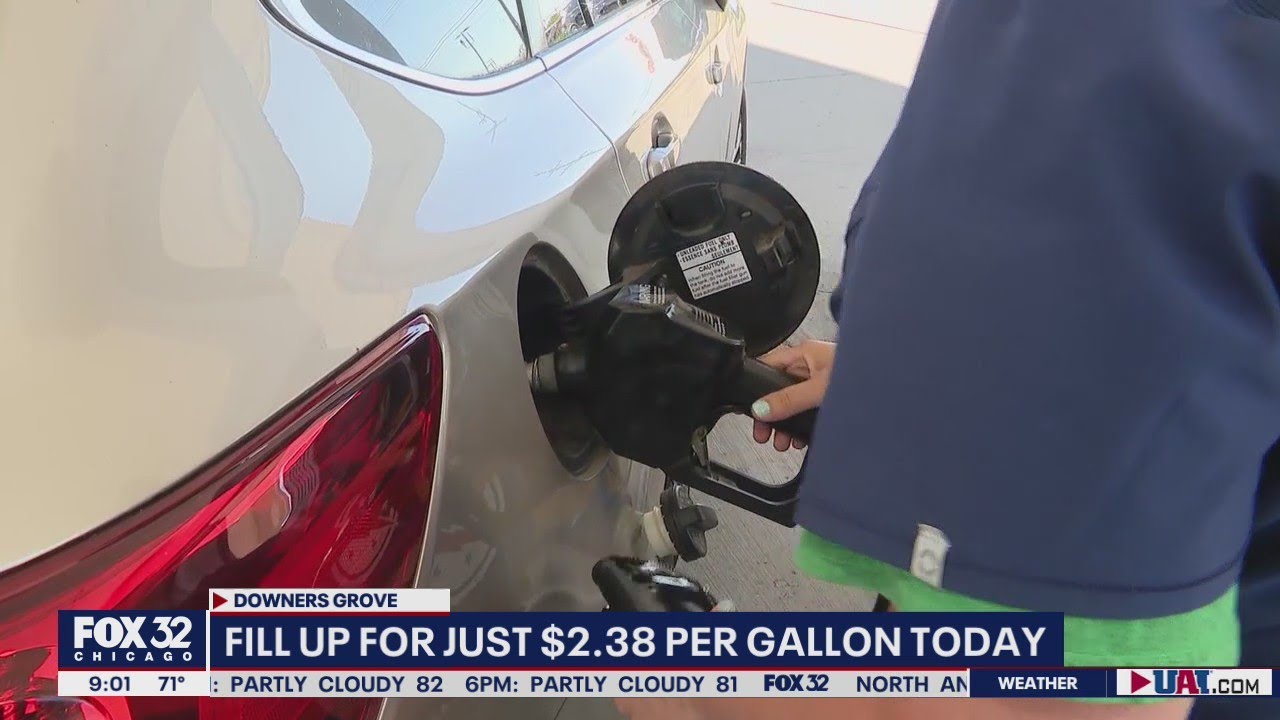 Downers Grove gas station offering gas for 2.38 per gallon Tuesday