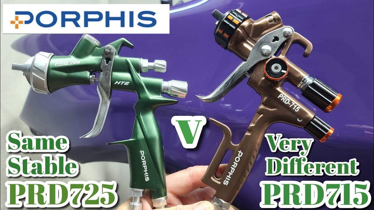 Porphis PRD725 v PRD715 1.3 Spray Guns
