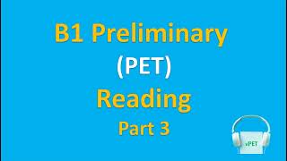 B1 Preliminary (PET) Reading Part 3 (Multiple Choice) with answers