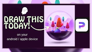 Digital Art on Android!? Draw An Easy Landscape on HiPaint (mobile)| Tutorial for Beginners screenshot 1