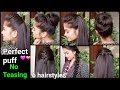 1 Min Perfect Puff & 6 QUICK EASY Hairstyles for medium to long hair for Diwali//Indian hairstyles