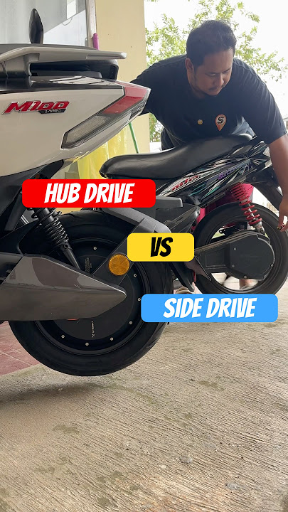 The sound of the electric motor hub drive uwinfly m100 vs side drive mio electric conversion