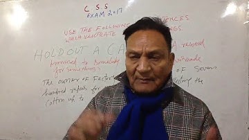 CSS Past Paper Solved, by Professor Muhammad Amin Baig, an Expert of CSS English