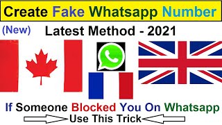 How to get US Number for Whatsapp | Create fake Whatsapp Account | Whatsapp fake number 2021