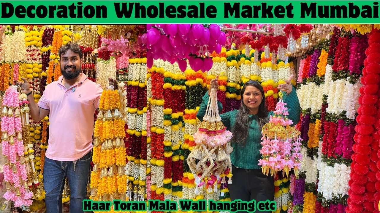 Decorations Wholesale Market Mumbai| Bhuleshwar Mala Haar Toran Wholesale Market Ganpati Decoration 