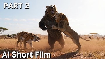 SIMBA & SHERE KHAN vs BEAR KING REDMAUL: The Clash of Kings Part 2 – AI Short Film