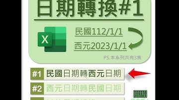 EXCEL 日期轉換大全#1 民國日期轉西元日期  #EXCEL教學 #EXCEL