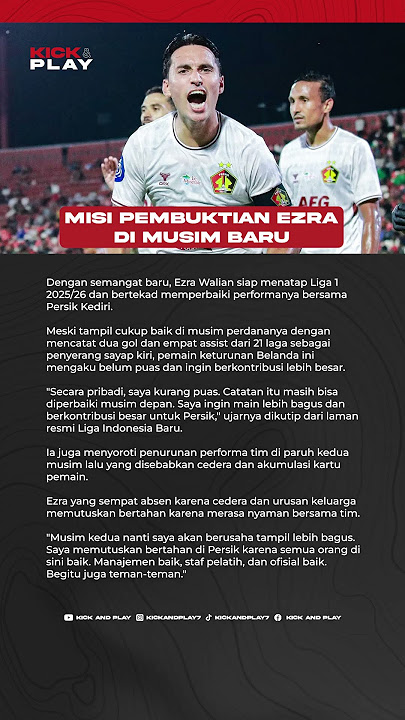 Ezra Walian Siap Tampil Lebih Tajam di Musim Kedua Bersama Persik