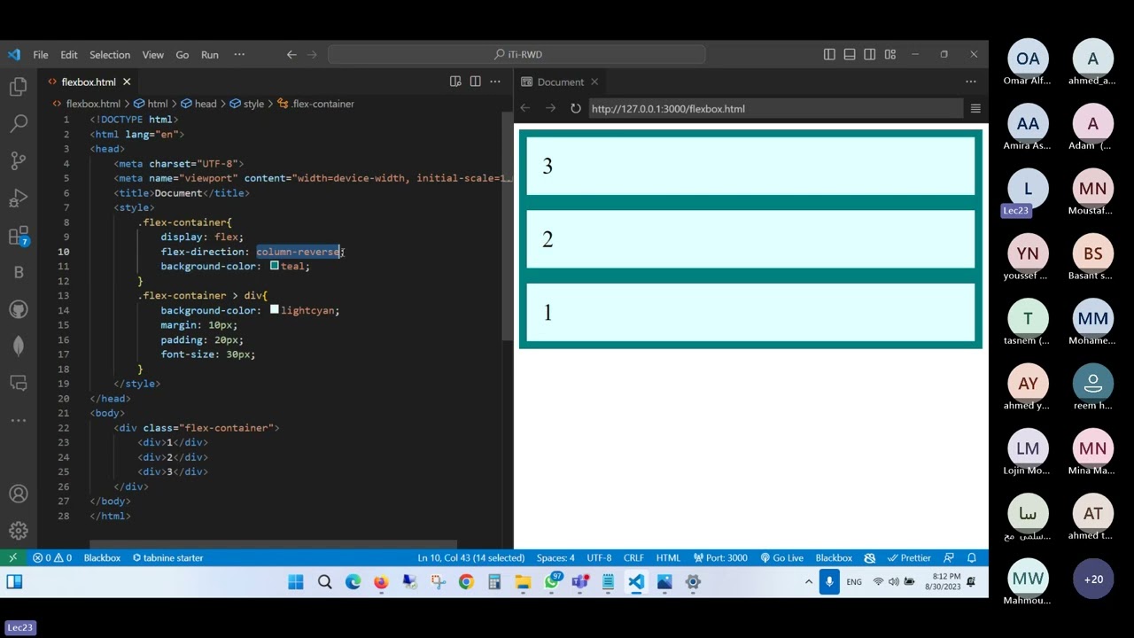 12.Mastering CSS Flexbox: From Flex Container to Flex Items and Responsive Layouts. شرح بالعربي