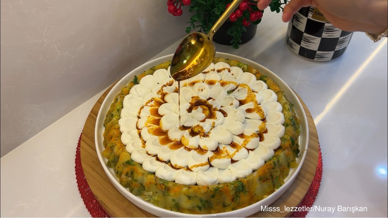 YOĞURTLU PATATES SALATASI 💯HAVUÇLU / ŞIK SUNUMLU/TART KALIBINDA 