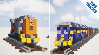 5 Different Train Engine Ideas (Minecraft 1.14 Building Tips)