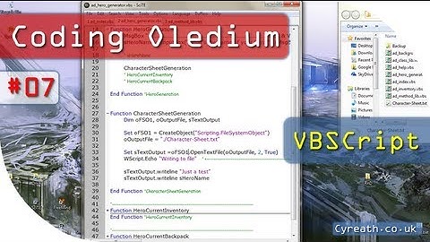 VBScript - Coding Oledium | Part 7