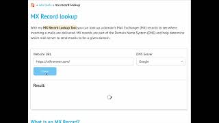 MX Record lookup - Free SEO tool