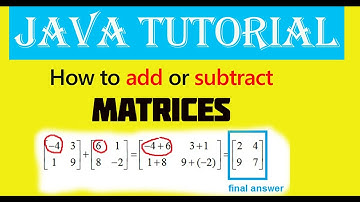 Add or subtract two matrices in java