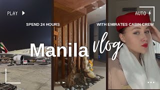 Влог: 24 часа стюардессы Emirates в Филиппинах | про одиночество, потерю голоса на рейсе