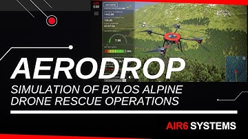 AeroDrop: Simulation of BVLOS Alpine Drone Rescue Operations