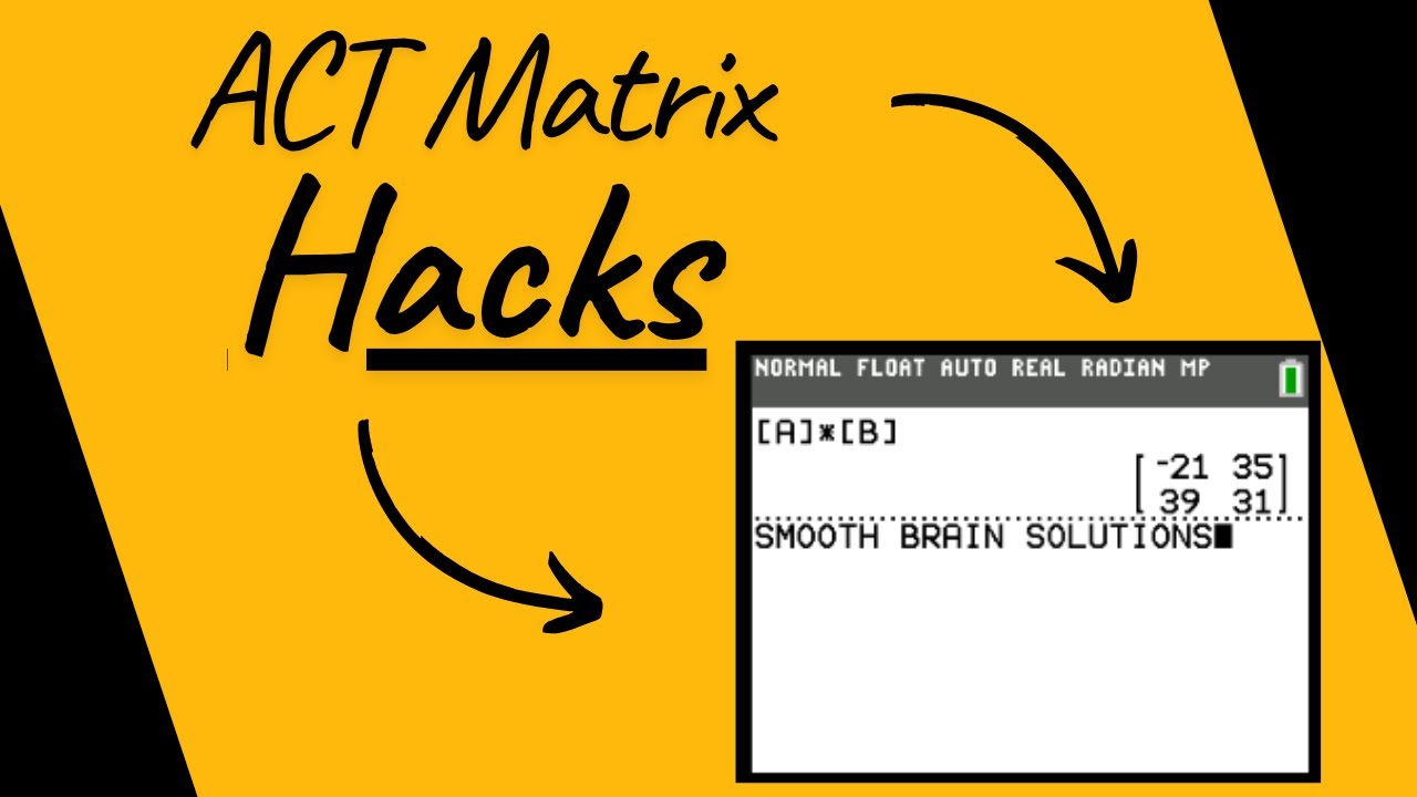 Matrices Made EASY! ACT Math Simplified for You!