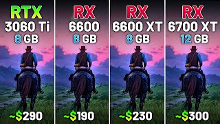 RTX 3060 Ti vs RX 6600 vs RX 6600 XT vs RX 6700 XT - Test in 12 Games in 2024