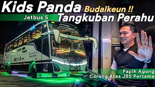 PENAMPILAN PERDANA KIDS PANDA DI TRIP MANIA !! NAIK JETBUS 5 CORONG ATAS BUDAL TANGKUBAN PERAHU