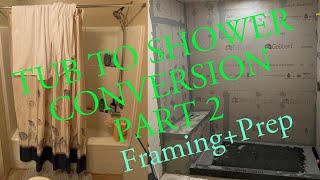 Tub to Walkin Shower Conversion part 2