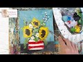 Painting Palette Knife Sunflowers Time Lapse!
