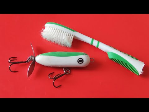 Making Fishing Lure Out Of Toothbrush #3 - Torpedo Lure