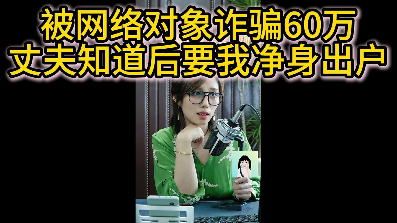 被网络对象诈骗60万，丈夫知道后要我净身出户