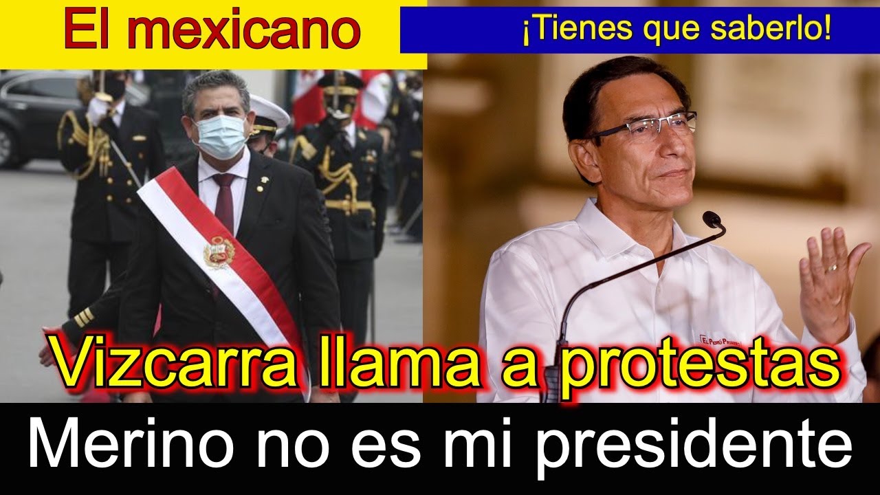 ¡MERINO NO ES MI PRESIDENTE! Aumenta rechazo a la destitución de Vizcarra en Perú; Toman las calles