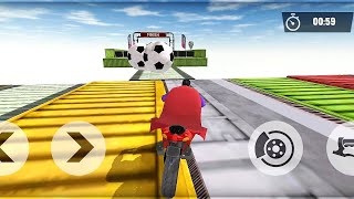 Super Hero Bike Stunts Mega Ramp - Mobile Gameplay - Android - IOS screenshot 3