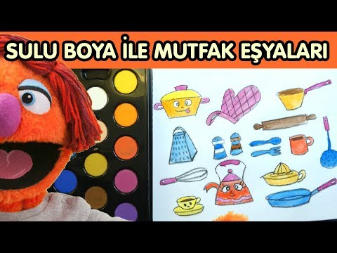 Mutfak Eşyaları Nasıl Çizilir? - Sulu Boya ile boyama - ☕🥄 - JOJU