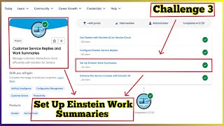 Set Up Einstein Work Summaries | Customer Service Replies and Work Summaries | Challenge 3