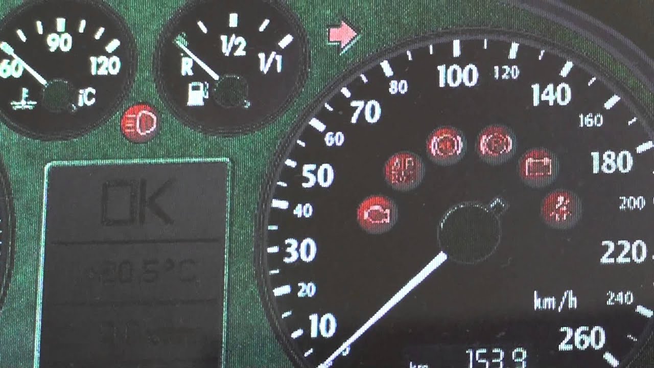 Audi A4 B6 Dashboard Warning Lights & Symbols What They Mean - YouTube