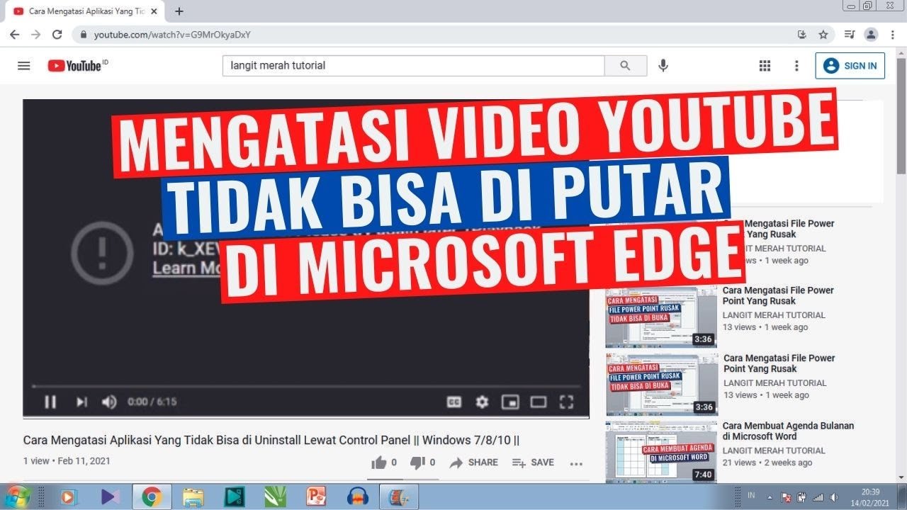 Cara Mengatasi Video Youtube Tidak Bisa Diputar di Microsoft Edge 