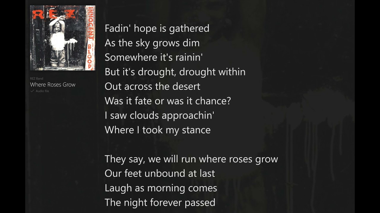 Where Roses Grow (with Lyrics) REZ Band/Innocent Blood YouTube