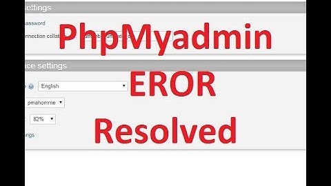 Phpmyadmin Eror Access denied for user 