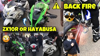 ZX10R OR HAYABUSA ☠️🥵 BACK FIRE 🚀😈