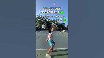 Tennis Serve Toss CHEATSHEET 🎾✅ Flat Serve, Slice Serve, Kick Serve. #shorts #tennis #tennisserve