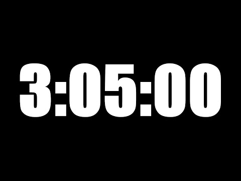 3 HOUR 5 MINUTE TIMER • 185 MINUTE COUNTDOWN TIMER ⏰ LOUD ALARM ⏰