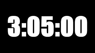 3 HOUR 5 MINUTE TIMER • 185 MINUTE COUNTDOWN TIMER ⏰ LOUD ALARM ⏰