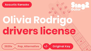 Olivia Rodrigo - drivers license (Karaoke Acoustic)