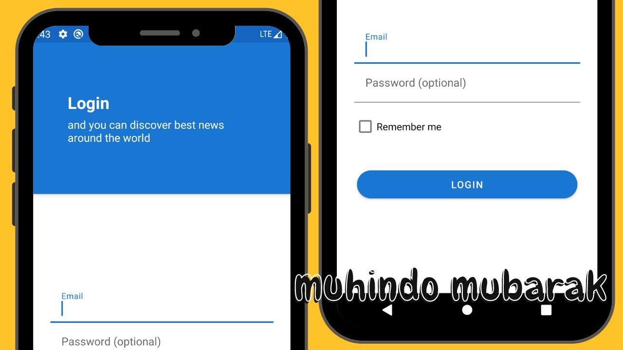 Day 10. Android Material UI Challenge - Login form - YouTube