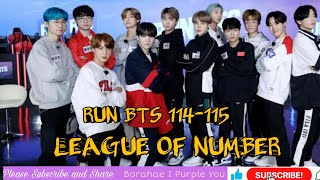 RUN BTS EP 114-115  FULL EPISODE | BTS LEAGUE OF NUMBER FT.RM, JIN, SUGA, J-HOPE, JIMIN, V AND JK.💋😍