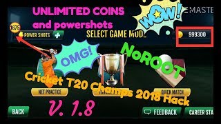 World T20 Cricket Champs 2018 Mod APK, HACK Unlimited Coins|Unlimited Powershots| screenshot 1