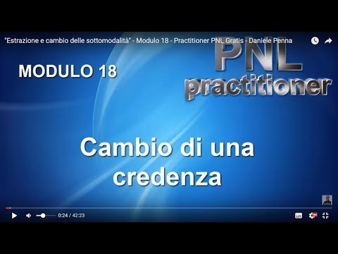 Le Sottomodalita Cinestesiche Modulo 15 Practitioner Pnl Gratis Daniele Penna Youtube