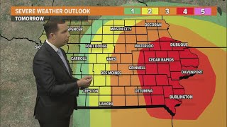 Iowa Weather Update: Strong to severe storms likely on Friday