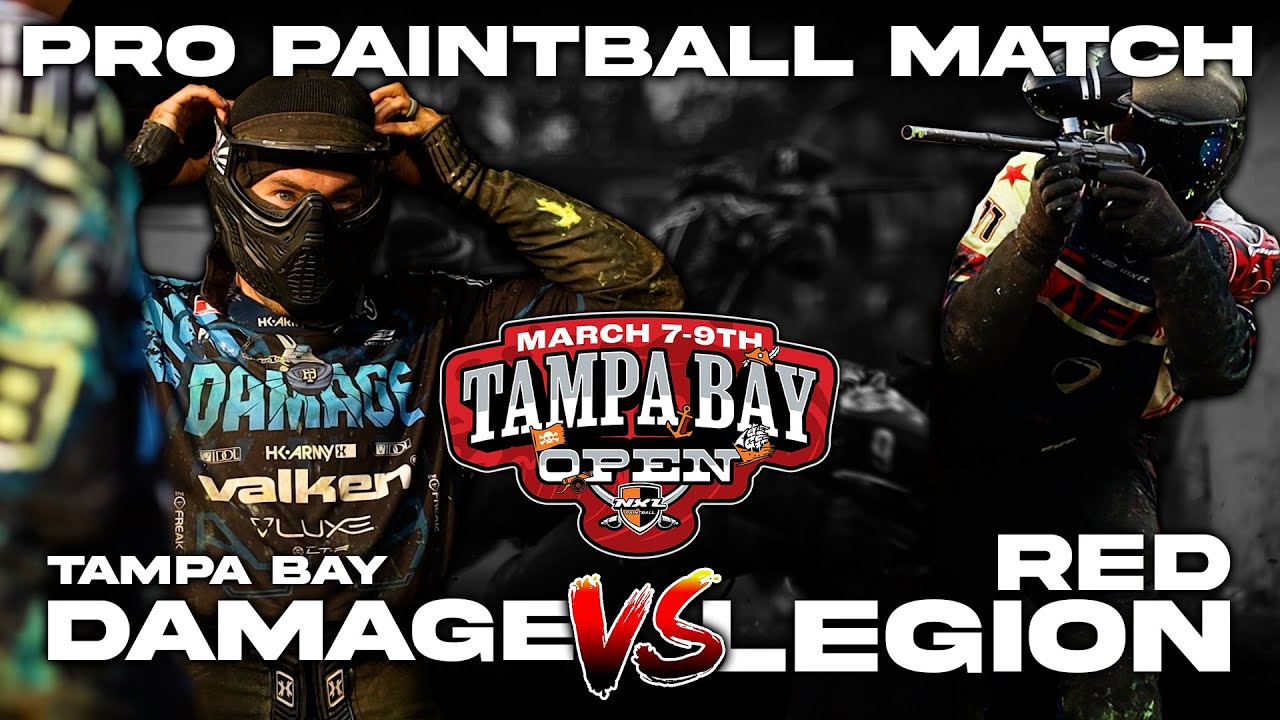 DAMAGE vs RED LEGION - PROFESSIONAL PAINTBALL MATCH - 2025 NXL TAMPA BAY OPEN - PRELIMS RAW