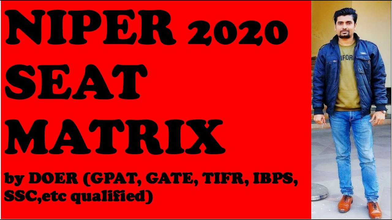 NIPER 2020 SEAT MATRIX // What to prefer M.PHARM OR MBA(PHARM)? // Which branch to choose and Why?