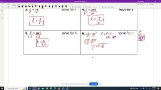 Lesson 17- Solving Multi-Step (Literal) Equations